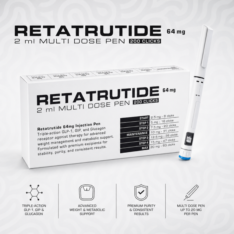 Retatrutide 64mg Triple Agonist 2ml Multi-Dose Pen 200 Clicks